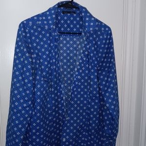 Women's Jones New York blue button down blouse